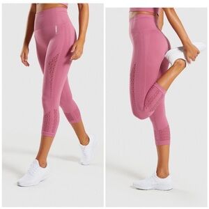NEW Gymshark energy Cropped High Waisted Leggings Dusty Rose Size XS